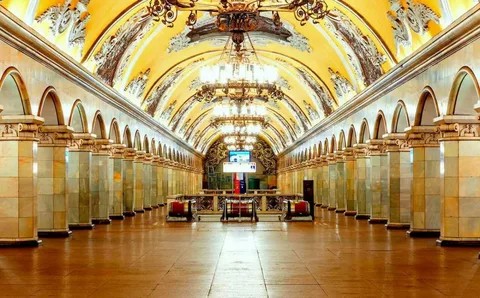 Create meme: Moscow metro Komsomolskaya station, the most beautiful metro stations in Moscow, beautiful metro stations in moscow