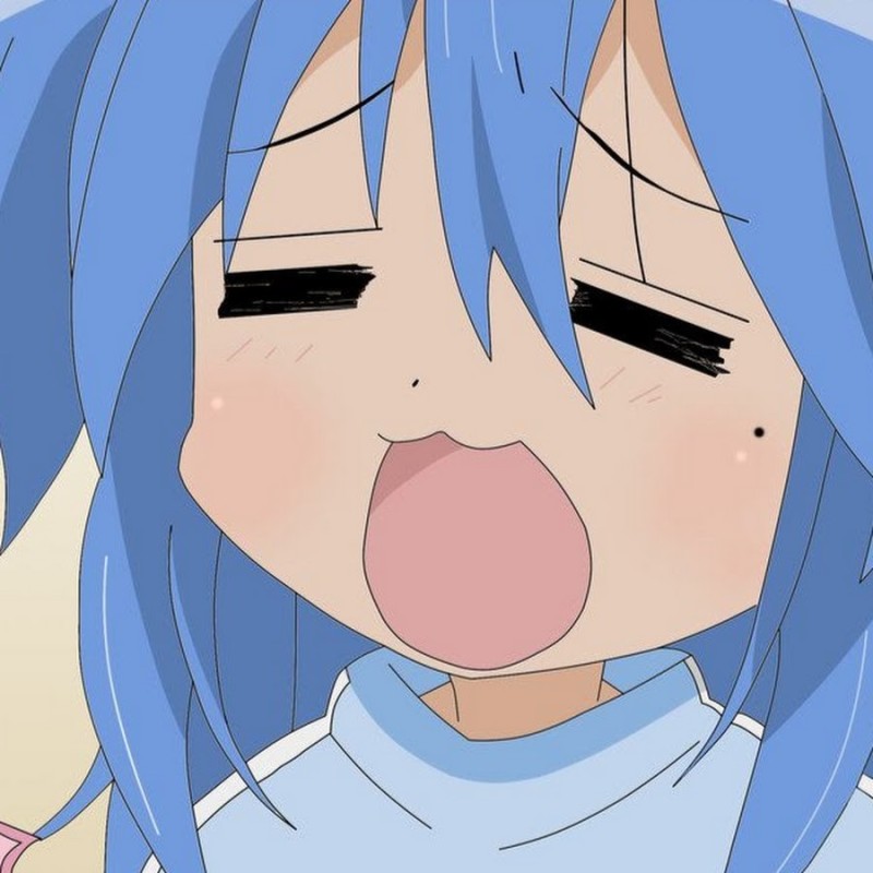 Создать мем: мемы аниме, lucky star konata, аниме