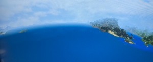 Create meme: on the island, island in the ocean, blurred image