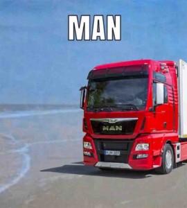 Создать мем: man мужчина грузовик, ман тгс красный, ман тягач тгх новый