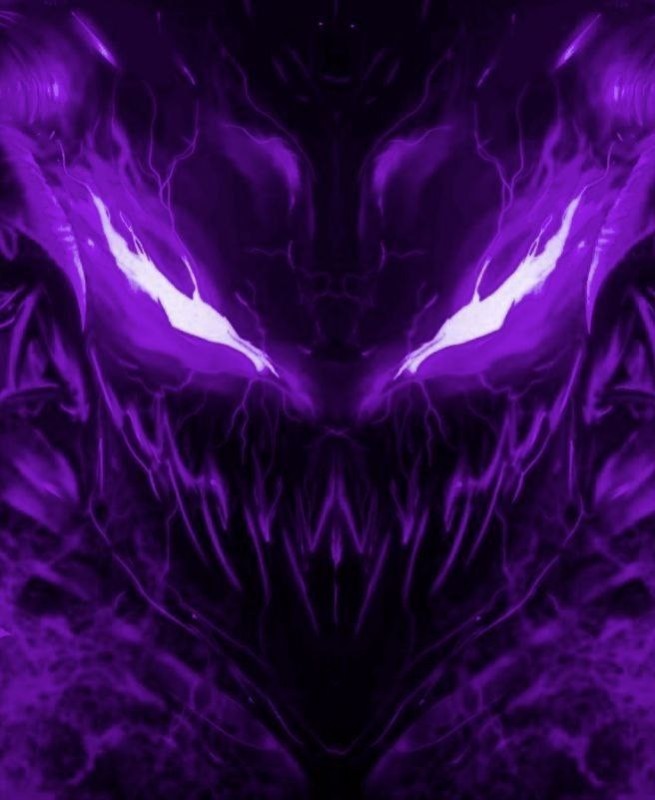 Create meme: anime phonk, background purple, The demon fonk