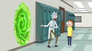 Create meme: Rick and Morty portal, Rick and Morty