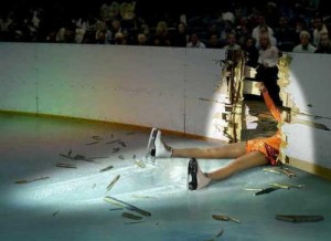 Create meme: a fall on the ice, skating, in sports