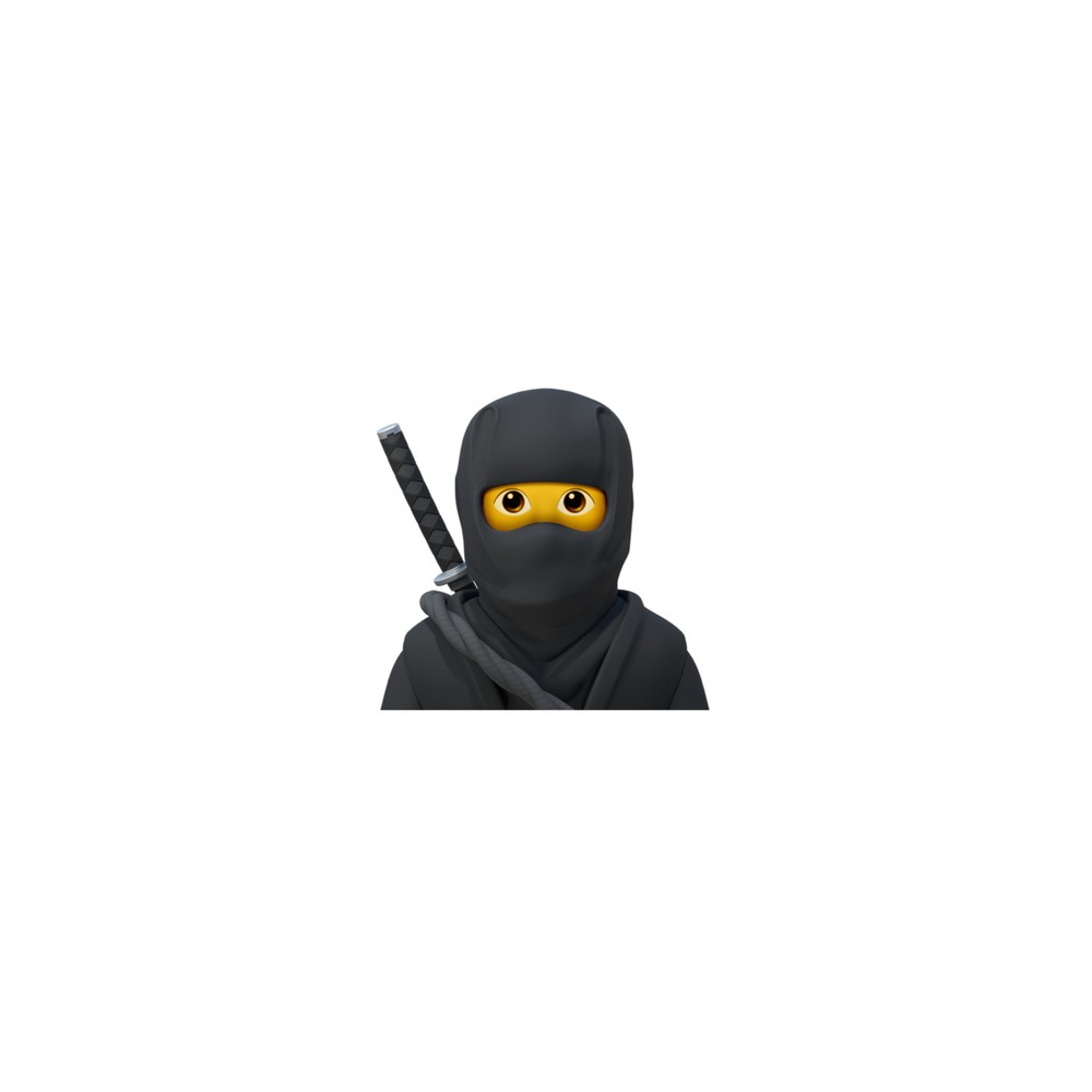 Create meme: ninja emoji, iphone ninja emoji, ninja smiley face