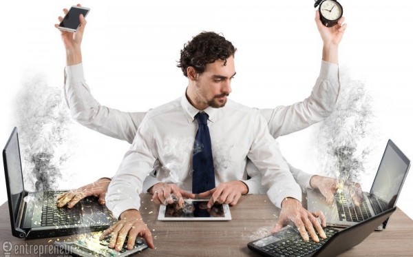 Create meme: multitasking, a busy man , time multitasking
