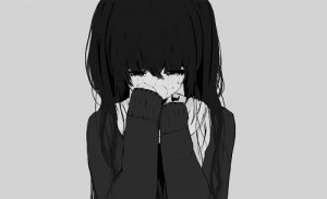 Создать мем: девушки из аниме, аниме депрессия плачет, грустные арты