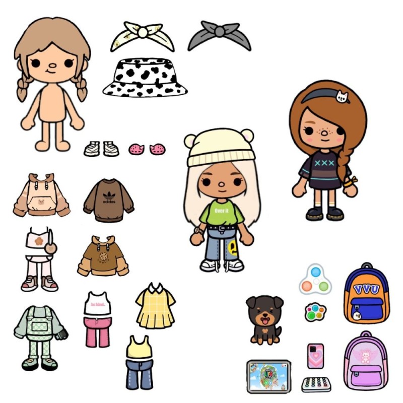 Create meme: toca boca doll, toca boca, toka boka paper dolls