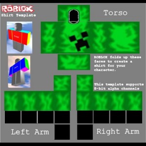 Создать мем: creeper shirt для роблокс, template roblox, roblox