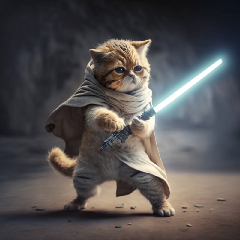 Create meme: star wars, jedi cat, The Jedi cat
