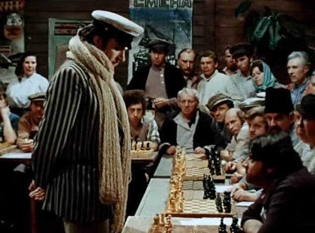 Create meme: 12 chairs, 1976, ostap bender chess vasyuki, 12 chairs Vasyuki chess tournament