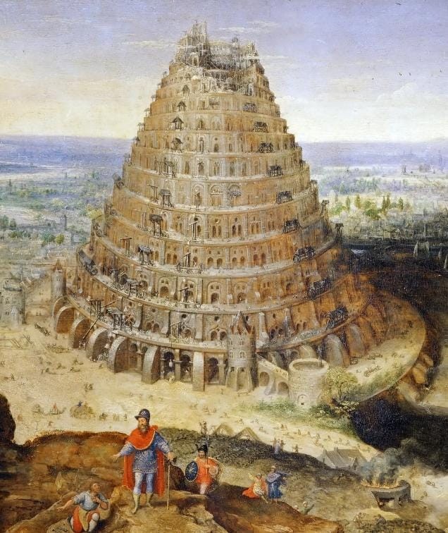 Create meme: painting the tower of babel, brueghel the tower of babel, the tower of Babel