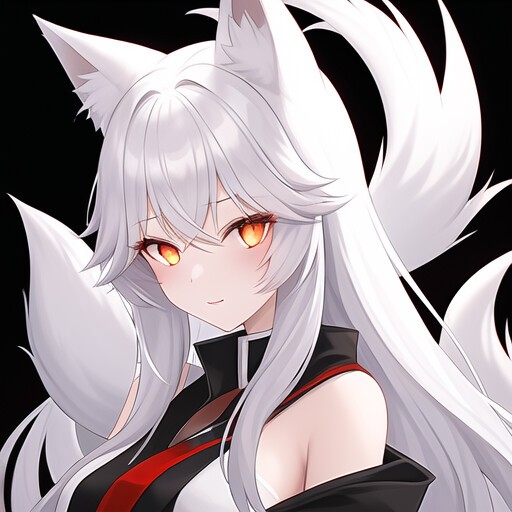 Create meme: anime kitsune dark skin, neko kitsune, kitsune genshin