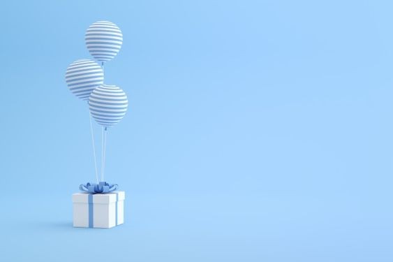 Create meme: balloon , white background, blue balloon