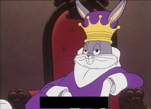 Create meme: fat bugs Bunny, meme bugs Bunny, bugs Bunny in the crown