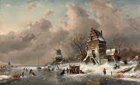 Создать мем: чарльз генри джозеф лейкерт, пейзажист шарль лейкерт (charles henri joseph leickert, 1816-1907, belgium) \, шарль лейкерт зимний пейзаж