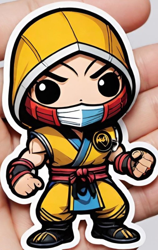 Create meme: Chibi Mortal Kombat Scorpion, mortal kombat stickers, Scorpio Mortal Kombat Chibi