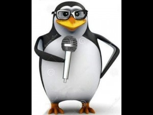 Создать мем: пингвин стендапер, пингвин когда сдал сессию, пингвин с телефоном