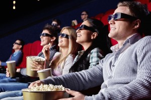 Create meme: movie ticket raffle photo, glasses for 3d films in the cinema, theater people photo