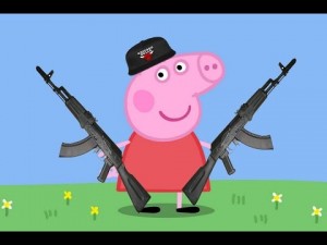 Create meme: pepa, svinka peppa, Pig Gangster