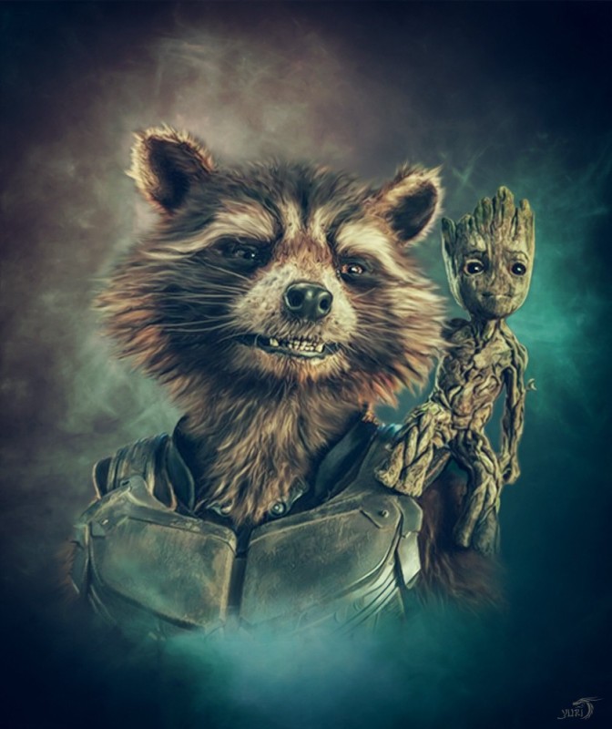 Create meme: guardians of the galaxy. part 2, Guardians of the galaxy raccoon and groot, Guardians of the galaxy rocket and Groot