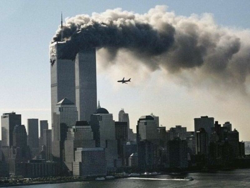 Create meme: September 11, 2001, telegram, world trade