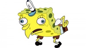 Create meme: spongebob with a beak, spongebob savage sticker, Sponge Bob Square Pants