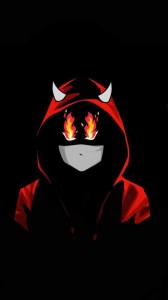 Создать мем: темные рисунки, человек черный на красном фоне в красном капюшоне ава, аниме темное