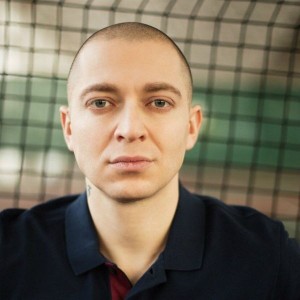 Create meme: guy, oxxxymiron with a Mohawk