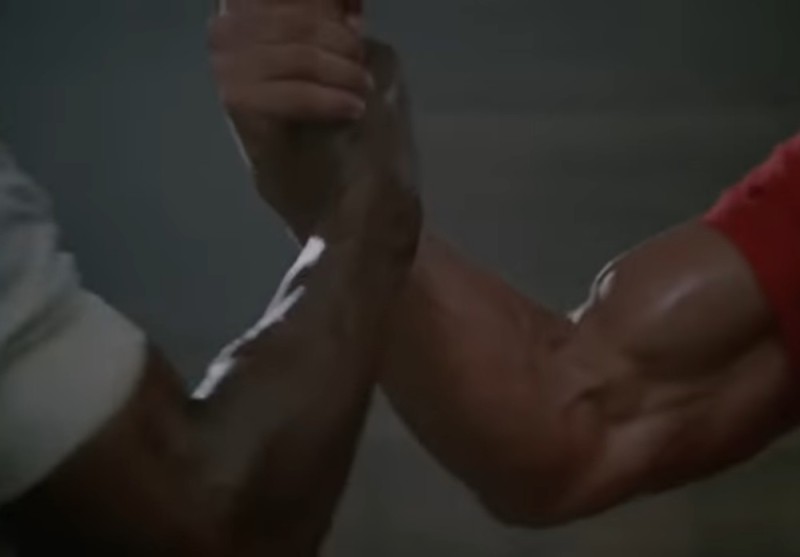 Create meme: flash video, Arnold Schwarzenegger , handshake 