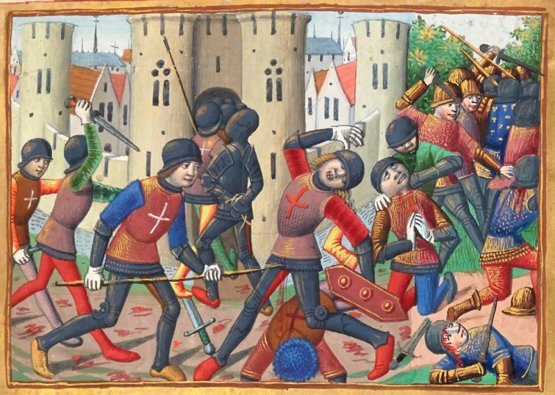 Create meme: the siege of montargis, xv century, medieval miniatures