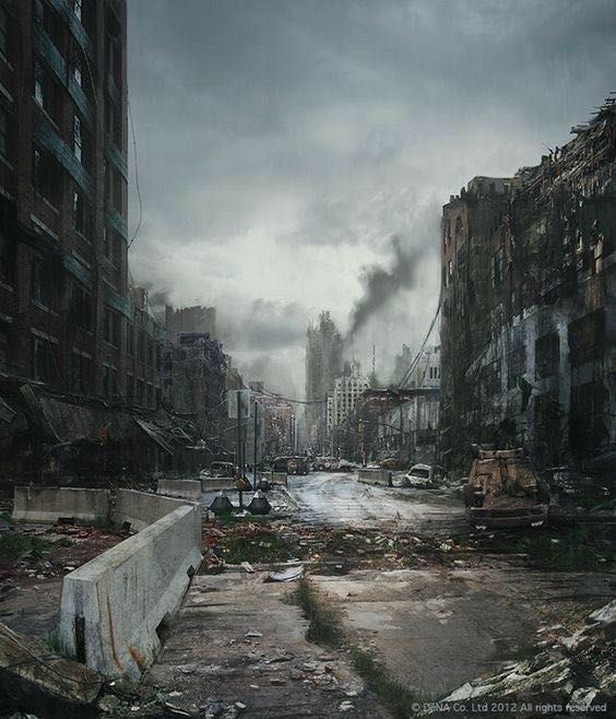 Create meme: the city after the apocalypse, post-apocalypse city, post-apocalypse landscape