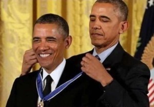 Create meme: obama awards obama, Obama awards Obama meme, Barack Obama 