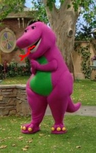 Создать мем: evil barney, barney and friends, динозавр barney