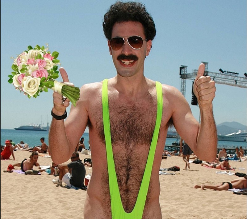 Create meme: Borat 2, mankini Borat, Sacha Baron Cohen Borat 
