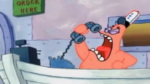 Create meme: Bob sponge, is this the Krusty Krab no this is Patrick