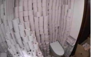 Create meme: paper, floats for nets, a roll of toilet paper