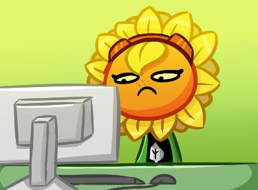 Создать мем: plants vs zombies sunflower, растения против зомби подсолнух, вспышка на солнце растения против зомби