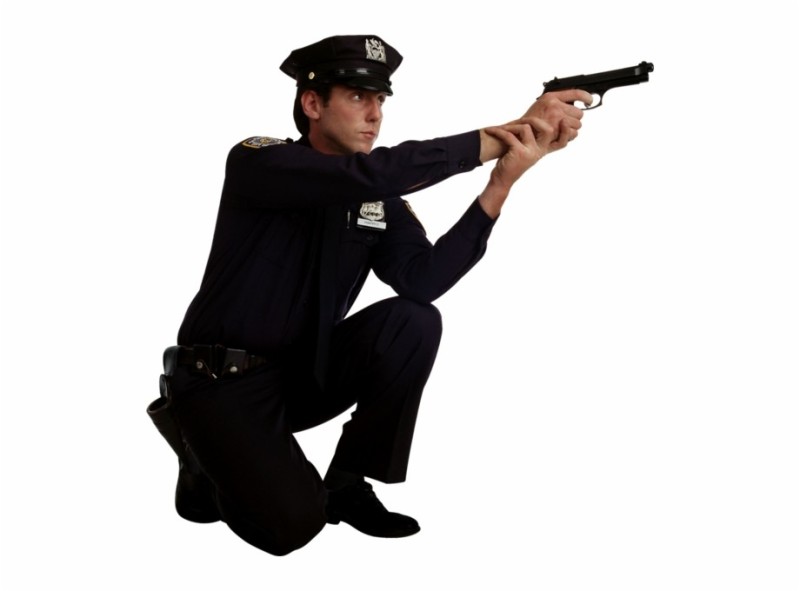 Создать мем: полицейский с пистолетом, наряд полицейской, полицейский клипарт