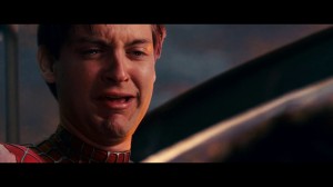 Create meme: crying Spiderman meme, spider-man Harry, crying Tobey Maguire