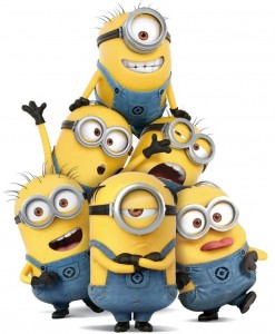 Create meme: minions background, minions