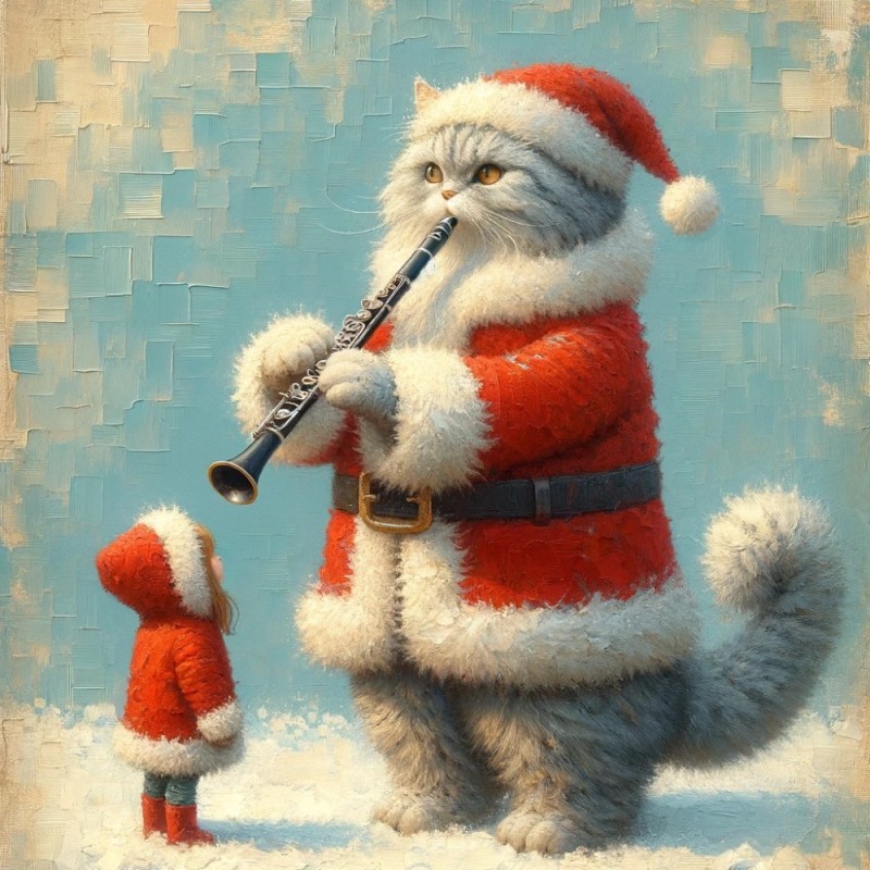 Create meme: santa claus play the flute, Christmas, talking santa