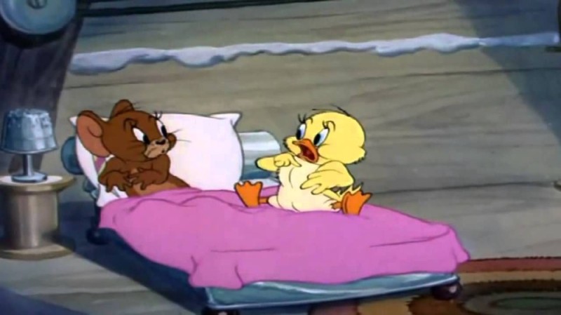 Create meme: Tom and Jerry , tom and jerry the duckling, Jerry