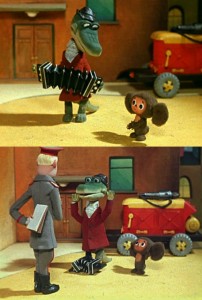 Create meme: Cheburashka and crocodile Gena cartoon, Cheburashka crocodile Gena, crocodile Gena