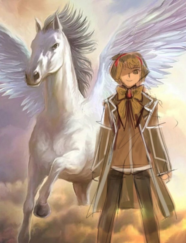 Create meme: Pegasus, The pegasus horse, anime horses