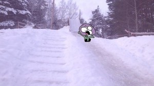 Create meme: snow, snowboard, to ride the roller coaster