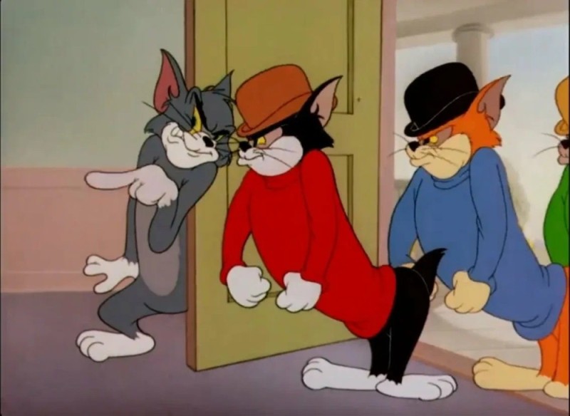 Create meme: Tom and Jerry cat, Tom and Jerry the cat gang, Tom and Jerry are three cats