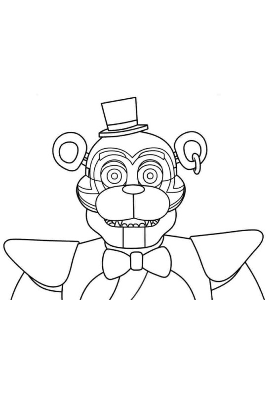 Create meme: Freddy Animatronic coloring book, Coloring pages of FNAF Funtime Freddy, coloring pages 5 nights with Freddy