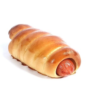 Create meme: sausage roll baked, sausage in the dough