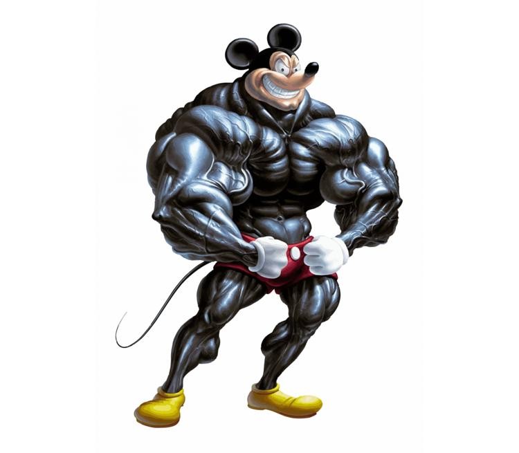 Create meme: Mickey mouse's jockstrap, Mickey Mouse is a bodybuilder, cartoon jocks