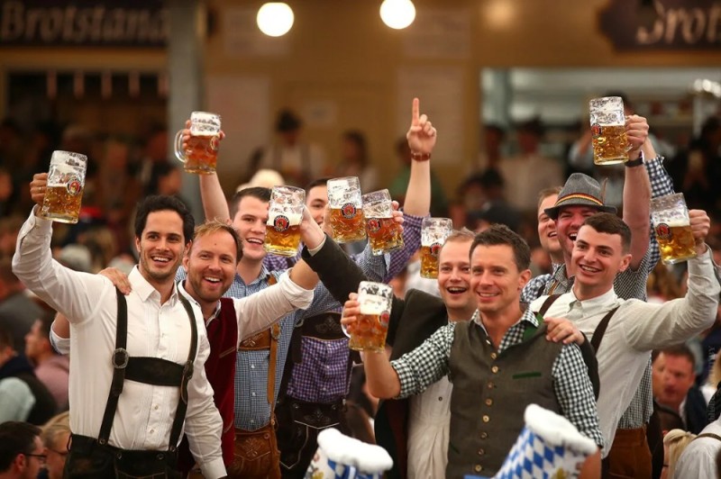 Create meme: Oktoberfest , international beer day, beer festival in germany